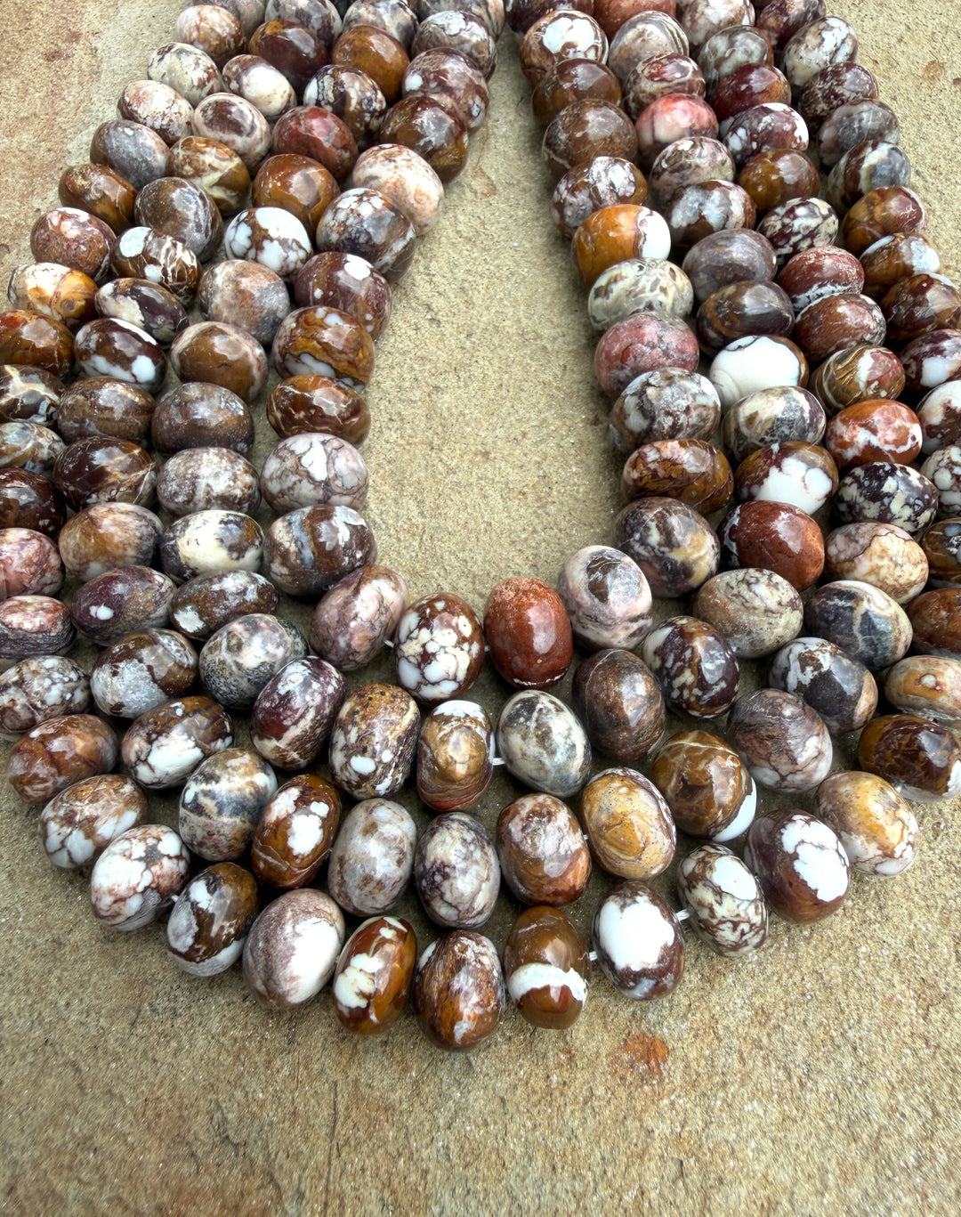 AAA+ RARE Arizona Wild Horse Handcut BIG 11-12mm Rondelle