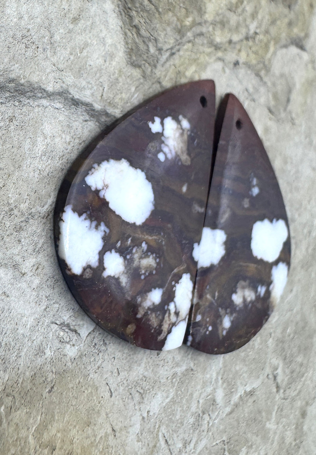 AAA+ RARE Arizona Wild Horse Matching Earring Slab Bead Pair, 22x33mm