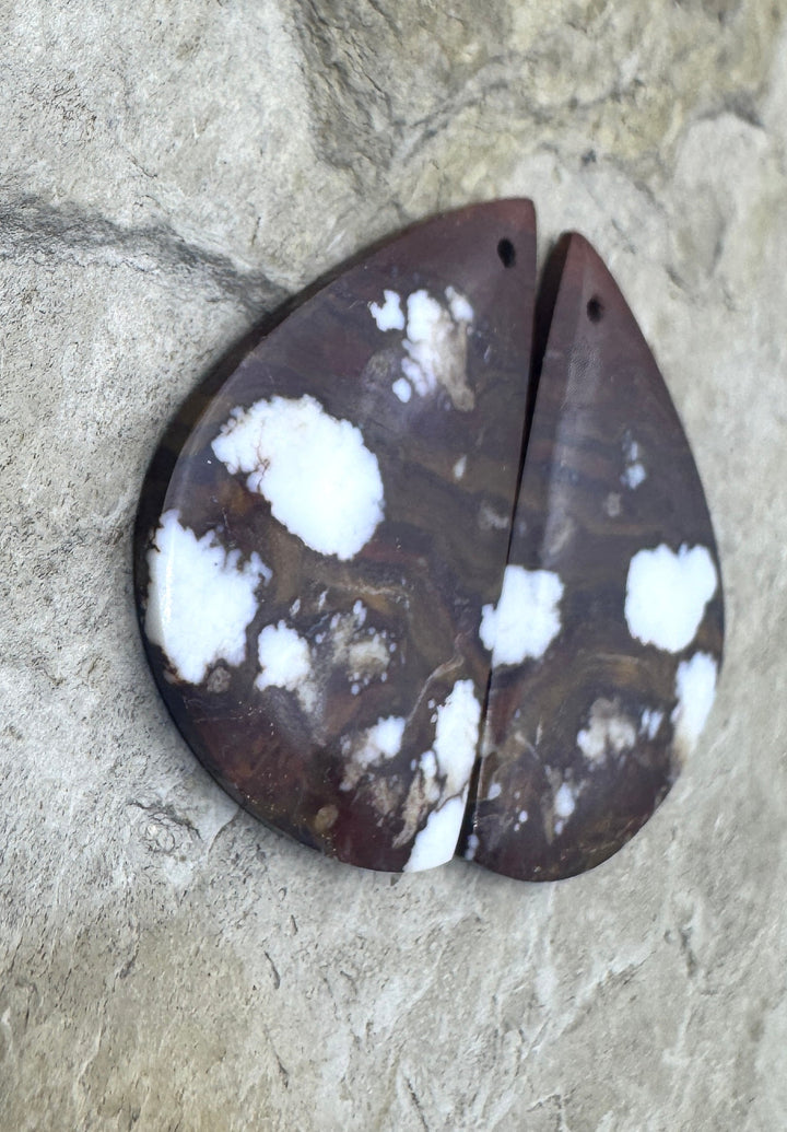 AAA+ RARE Arizona Wild Horse Matching Earring Slab Bead Pair, 22x33mm
