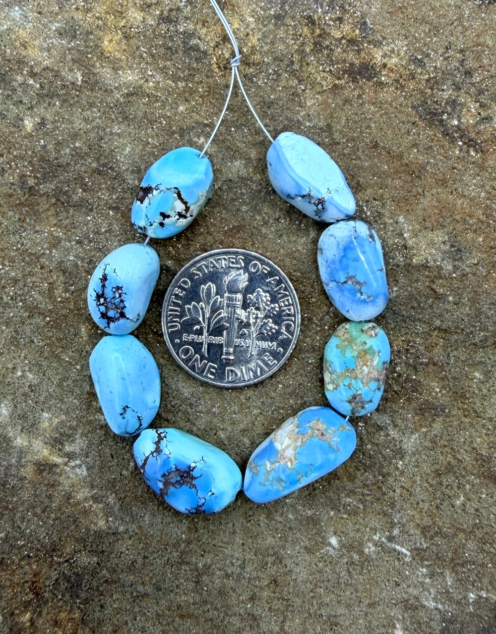 AAA+ RARE Golden Hills Turquoise (Kazakhstan) Large Long