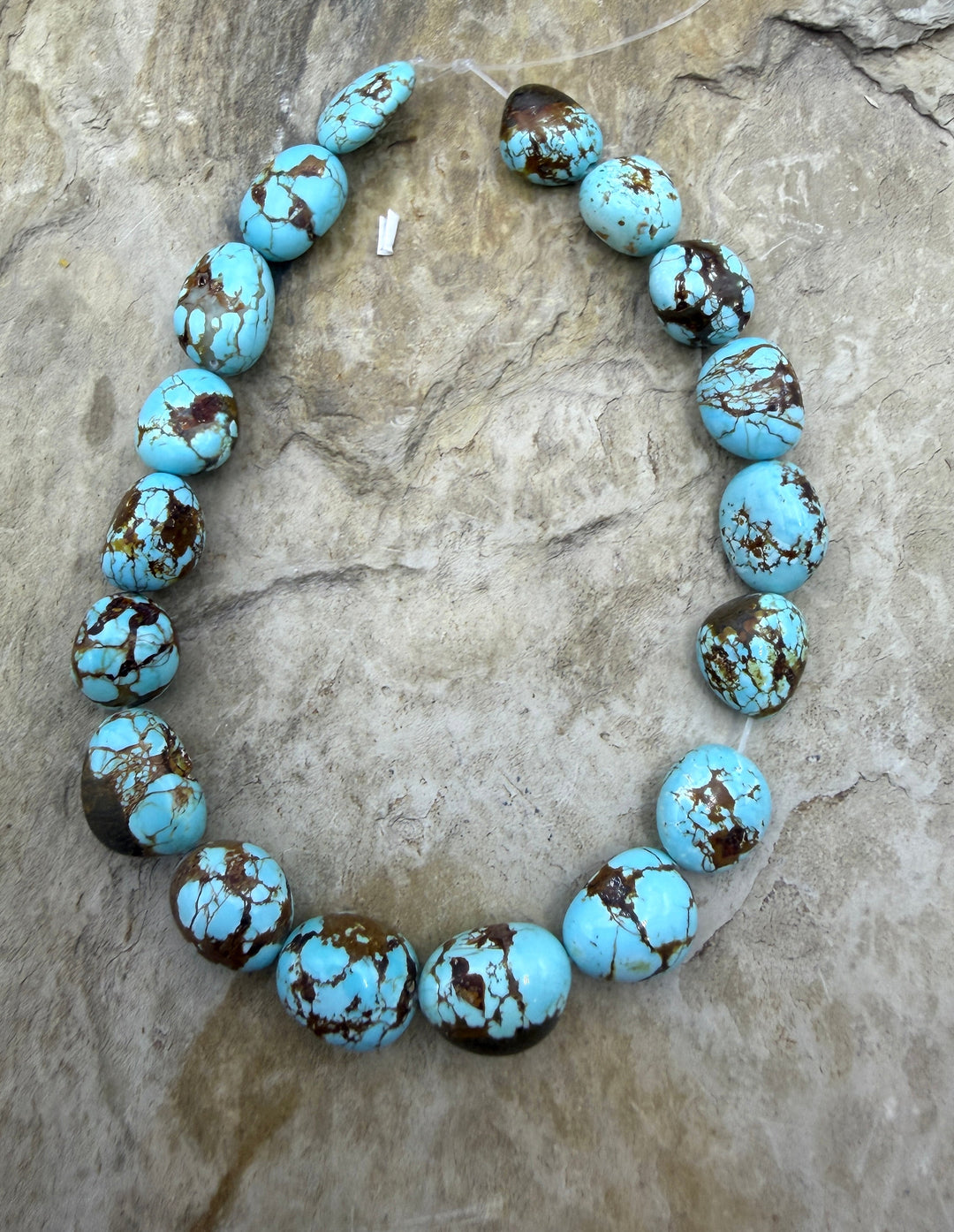 AAA+ RARE Number 8 Turquoise (Nevada) Graduated Rounded