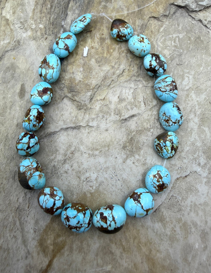 AAA+ RARE Number 8 Turquoise (Nevada) Graduated Rounded