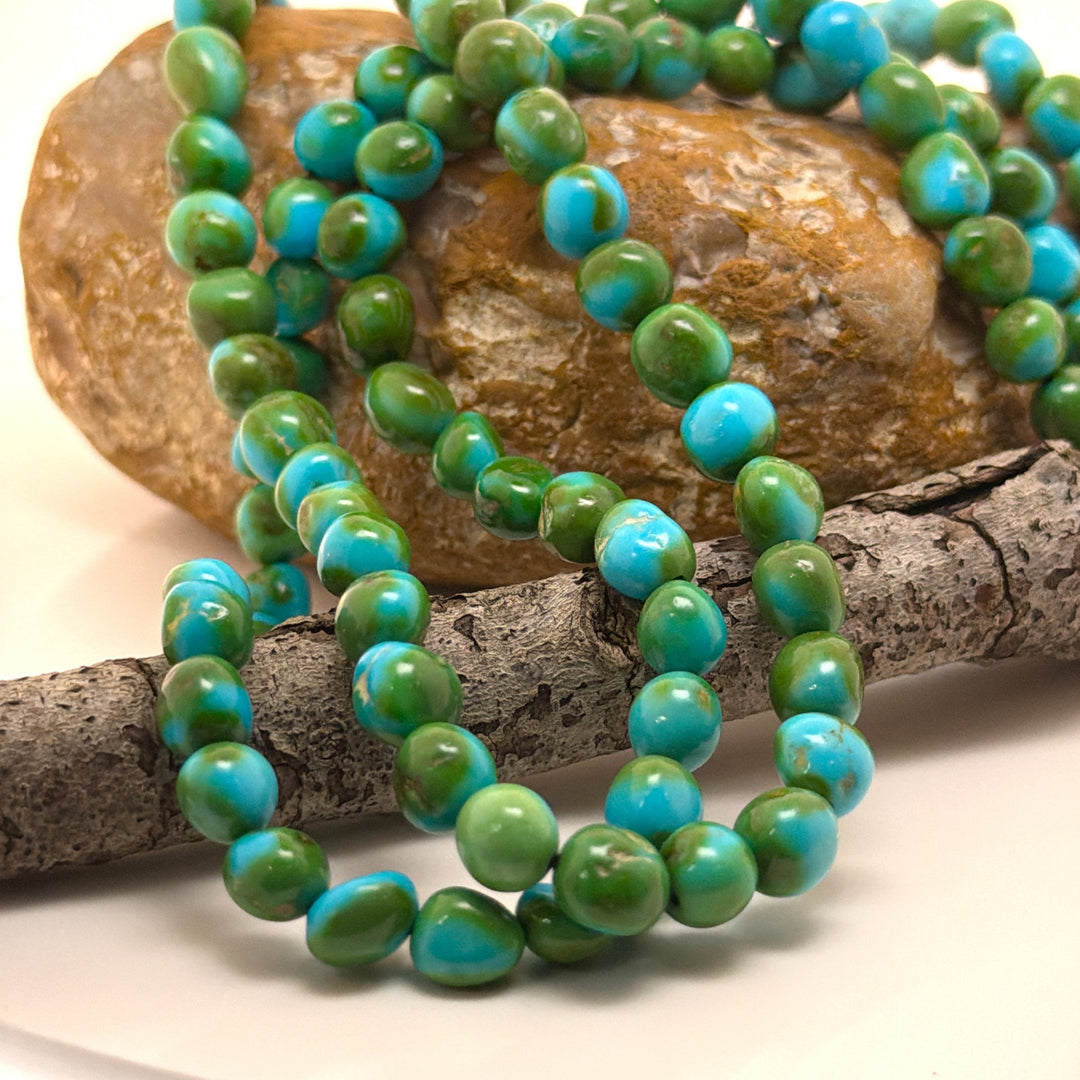 AAA+ RARE Sonoran Gold Turquoise (Mex) 5.5-7mm Rounded