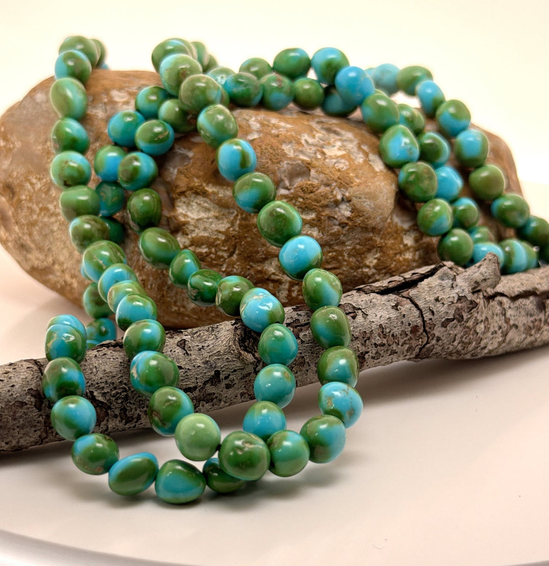 AAA+ RARE Sonoran Gold Turquoise (Mex) 5.5-7mm Rounded