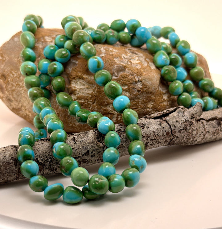 AAA+ RARE Sonoran Gold Turquoise (Mex) 5.5-7mm Rounded