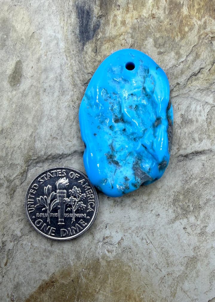 AAA+ Sleeping Beauty Turquoise (AZ) Focal Pendant Beads