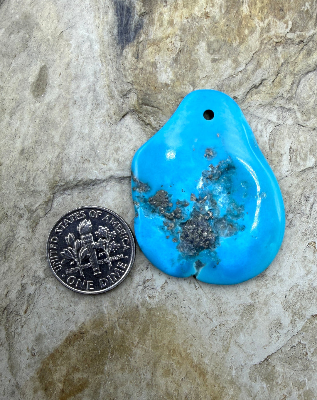 AAA+ Sleeping Beauty Turquoise (AZ) Focal Pendant Beads
