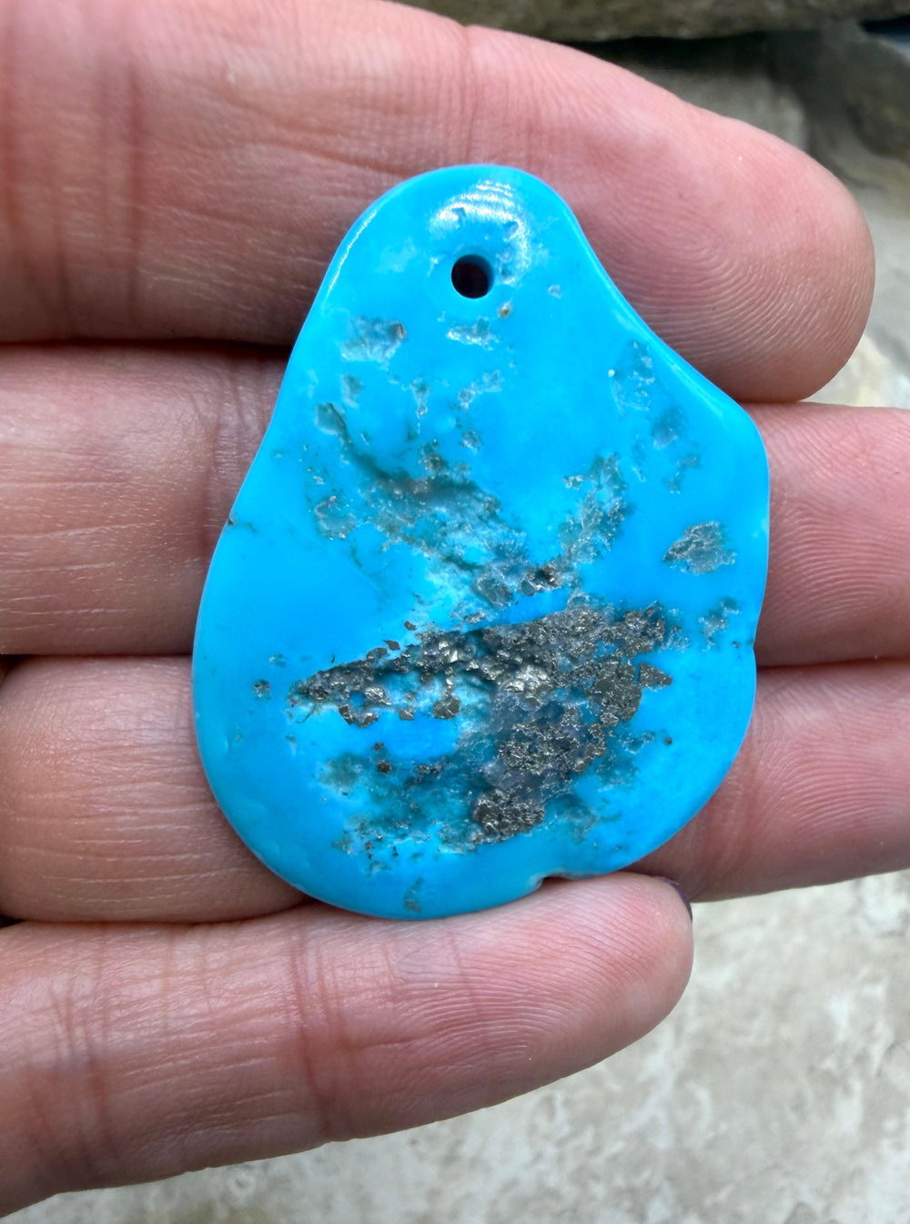 AAA+ Sleeping Beauty Turquoise (AZ) Focal Pendant Beads