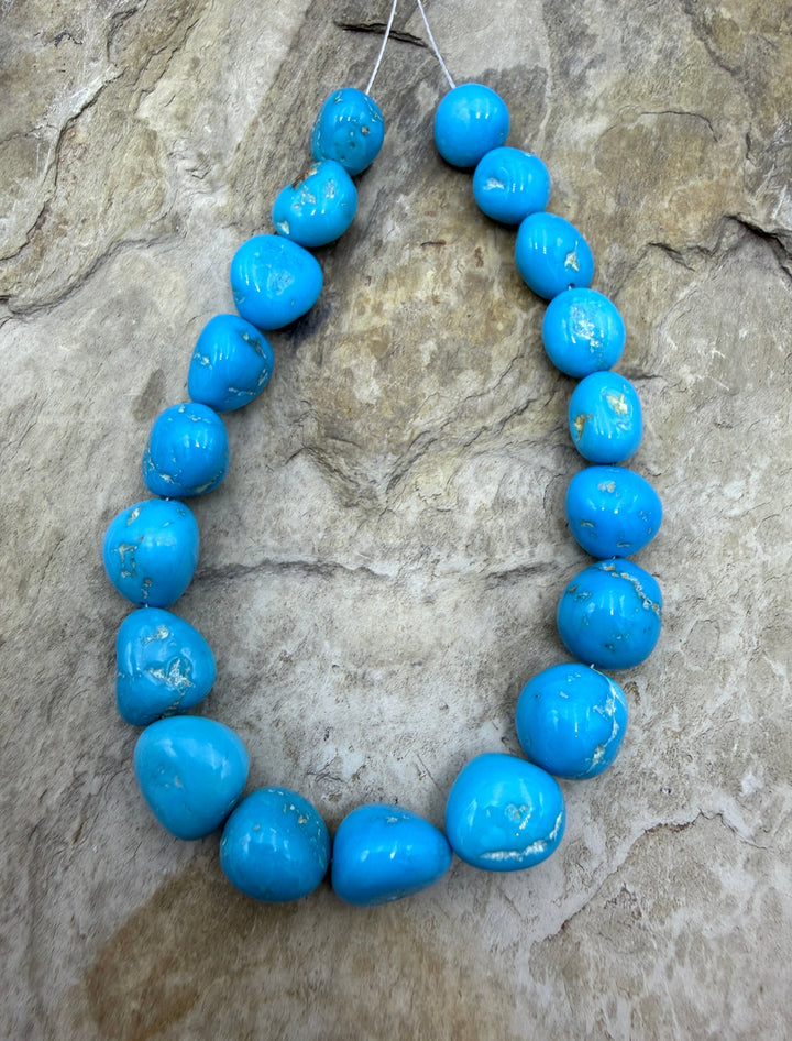AAA+ Sleeping Beauty Turquoise (AZ) Graduated Nugget Strand