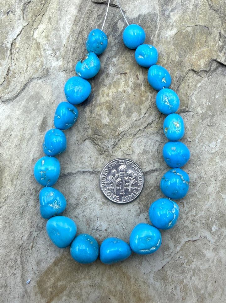 AAA+ Sleeping Beauty Turquoise (AZ) Graduated Nugget Strand