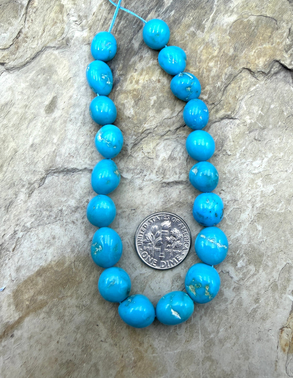 AAA+ Sleeping Beauty Turquoise (AZ) Graduated Nugget Strand