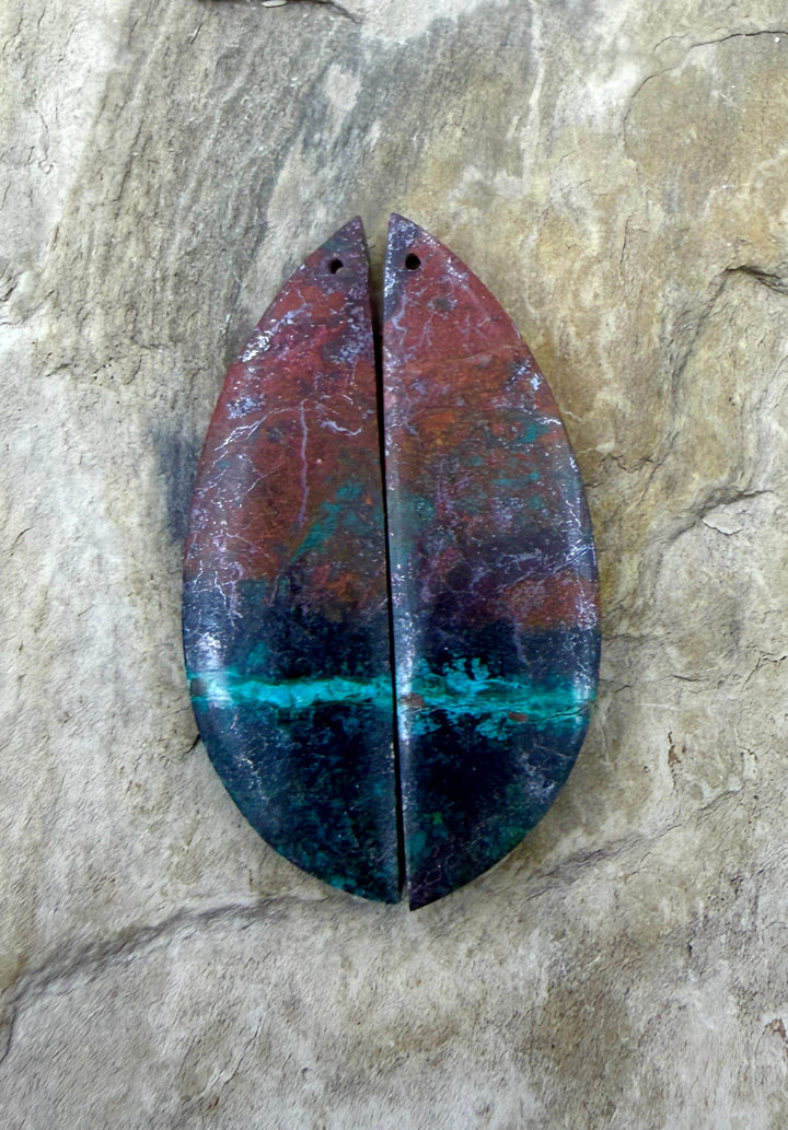 AAA+ Sonora Sunrise (Mexico) BIG Matching Earring Slab Bead