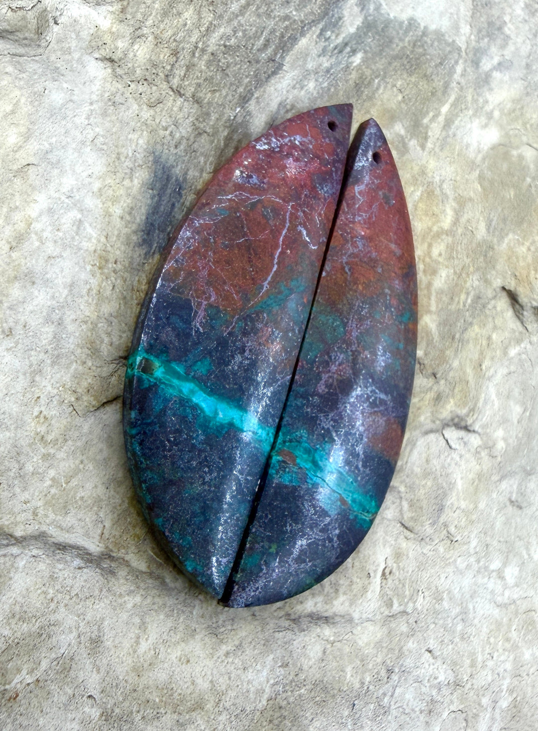 AAA+ Sonora Sunrise (Mexico) BIG Matching Earring Slab Bead