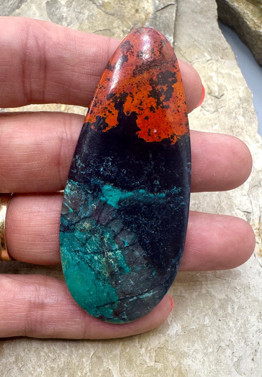 AAA + Sonora Sunrise (Mexico) HUGE Cabochon 31x72mm