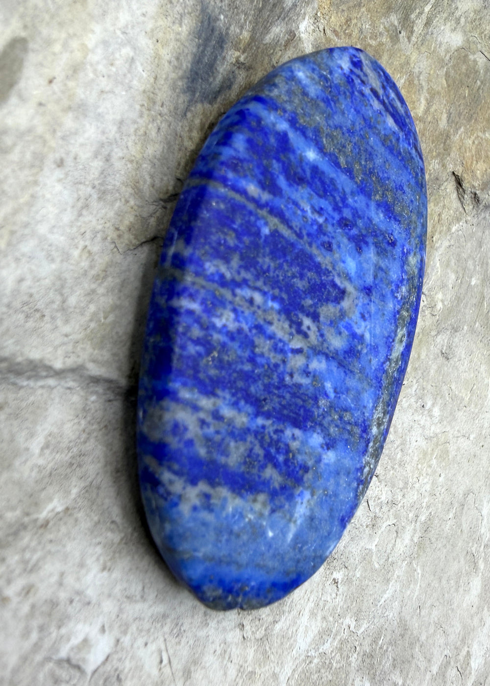 Acid Washed Lapis Lazuli BIG Focal Pendant Bead 36x57mm