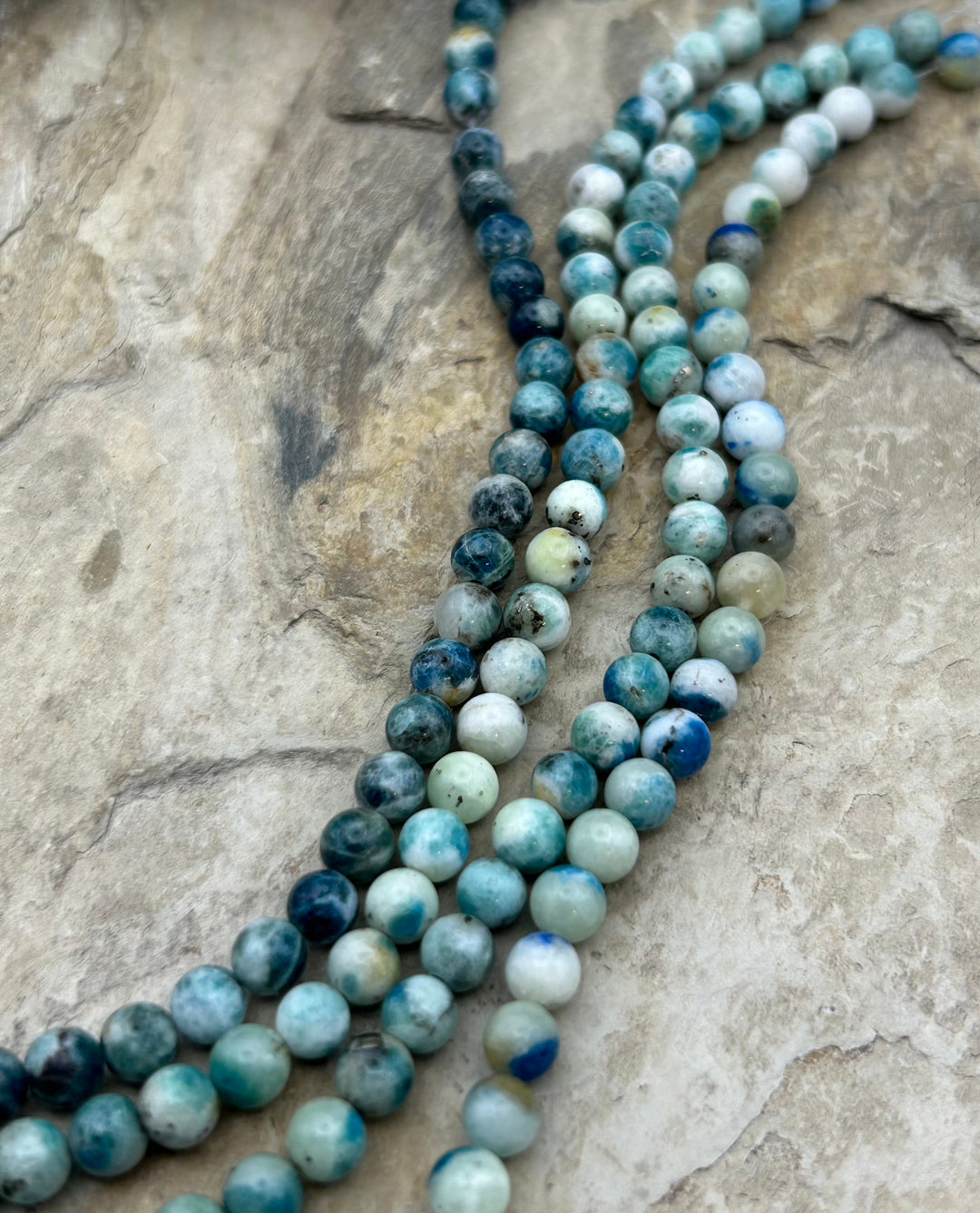 Afghanite (Afghanistan) Round Beads 5mm One 7 inch Strand