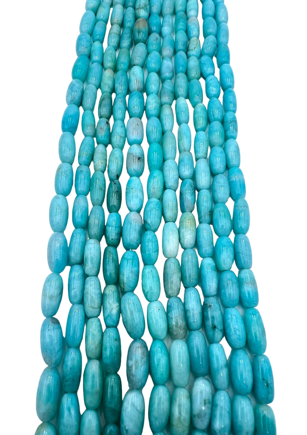 Amazonite 6x13mm Large Rice Beads 16 inch strands -