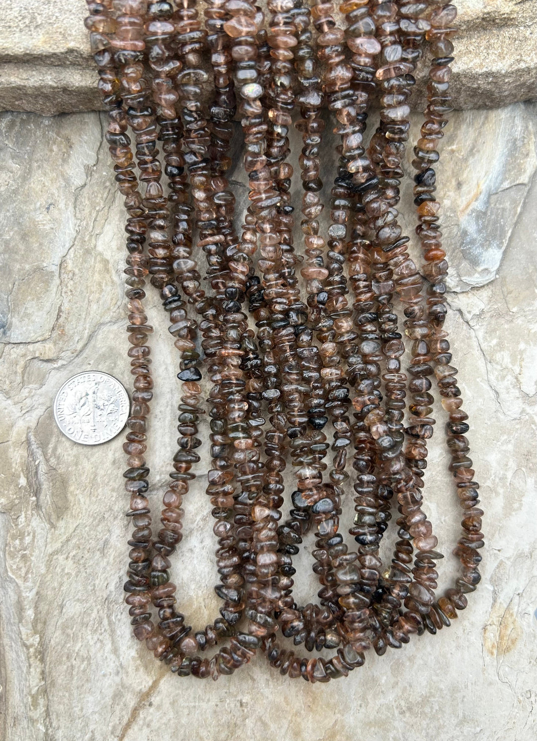 Andalusite Nugget Beads 7-9 mm One 18 inch strand