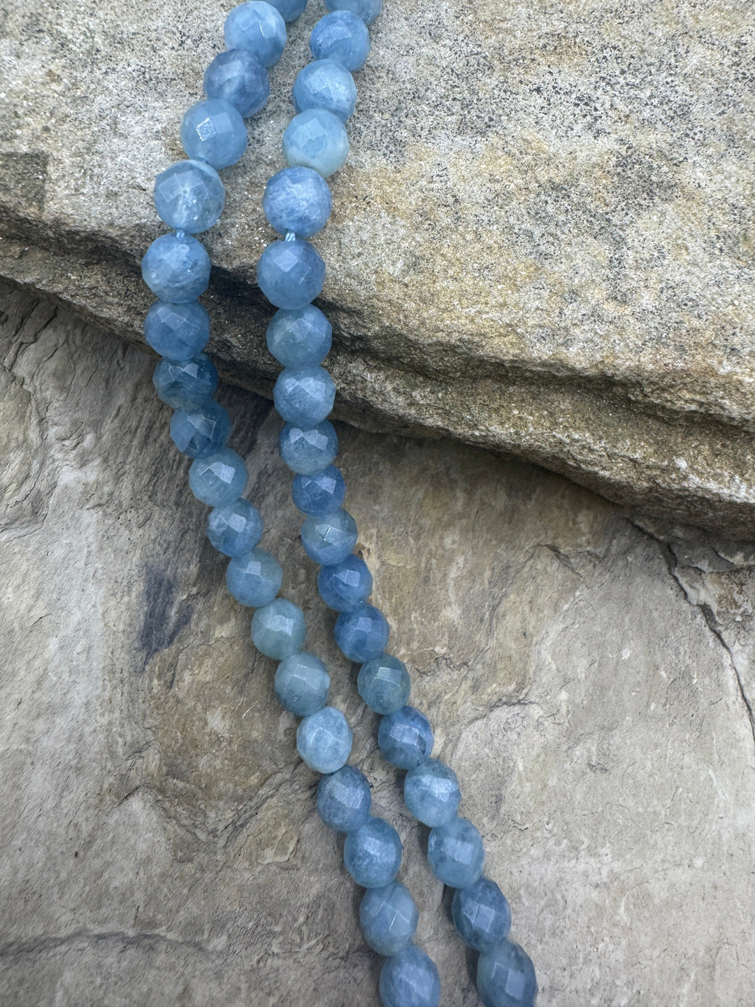 Aquamarine 6mm Round Beads 16 inch Strand - Aquamarine