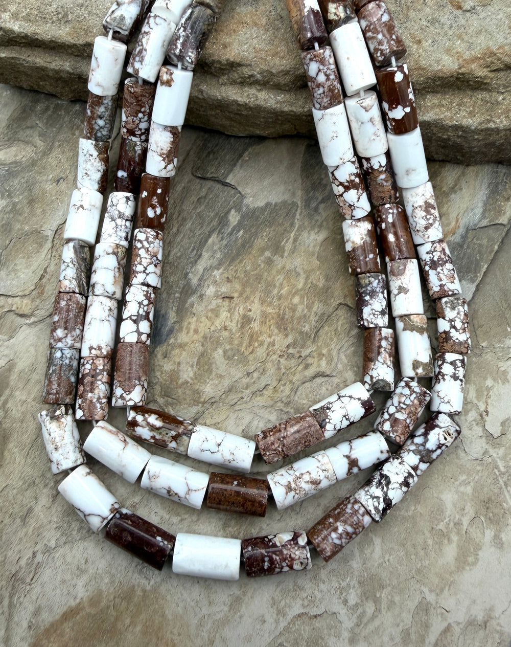 Arizona Wild Horse BIG Tube Beads 8x14mm ONE 16 Inch
