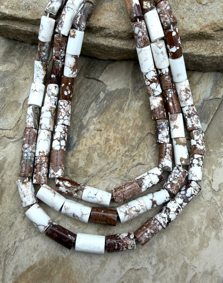 Arizona Wild Horse BIG Tube Beads 8x14mm ONE 16 Inch