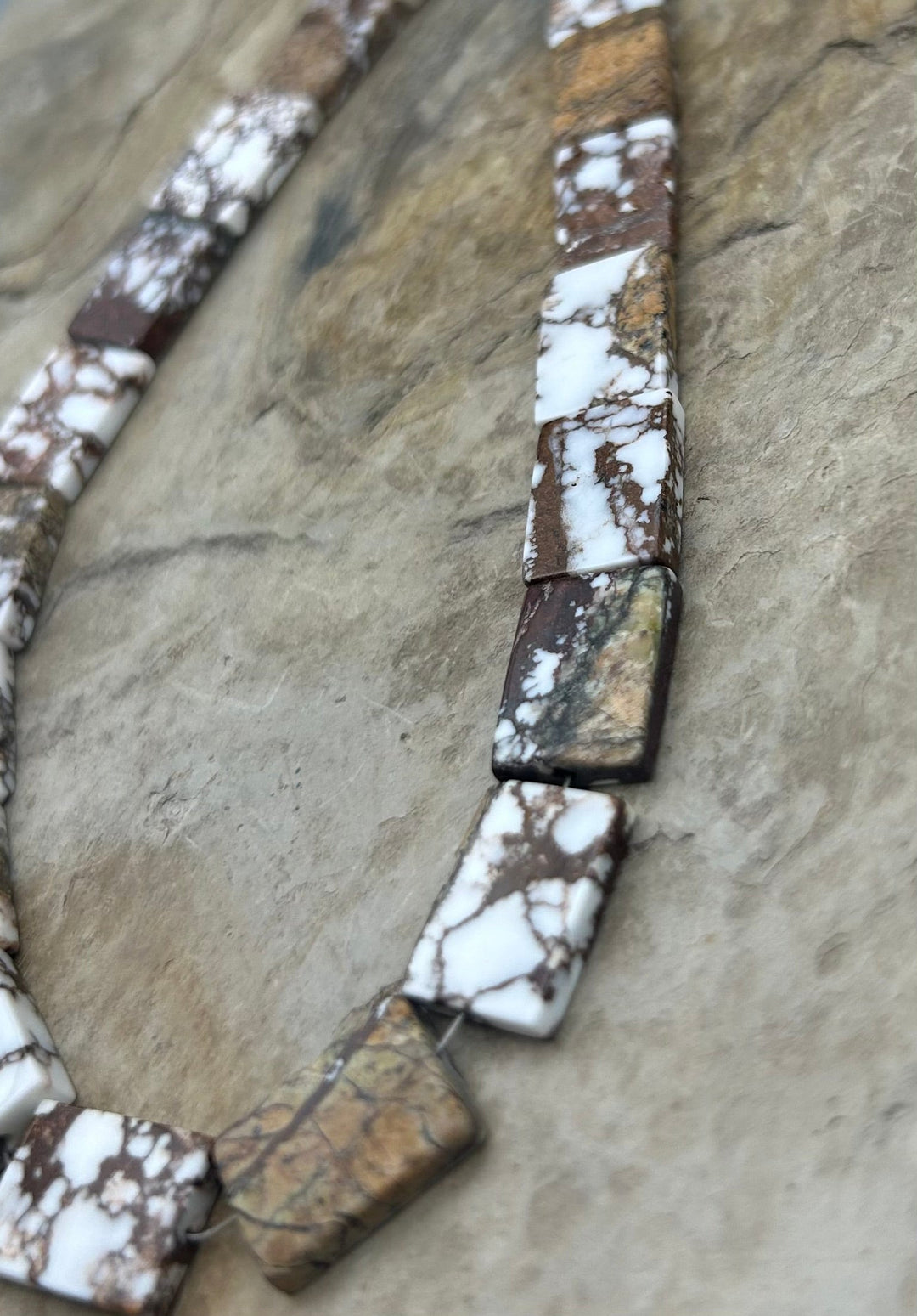 Arizona Wild Horse Flat Rectangle Beads 10x14mm ONE 12 Inch