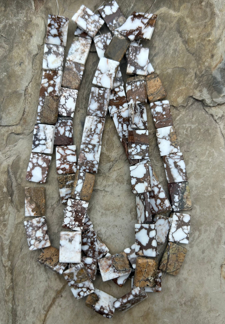 Arizona Wild Horse Flat Rectangle Beads 10x14mm ONE 12 Inch
