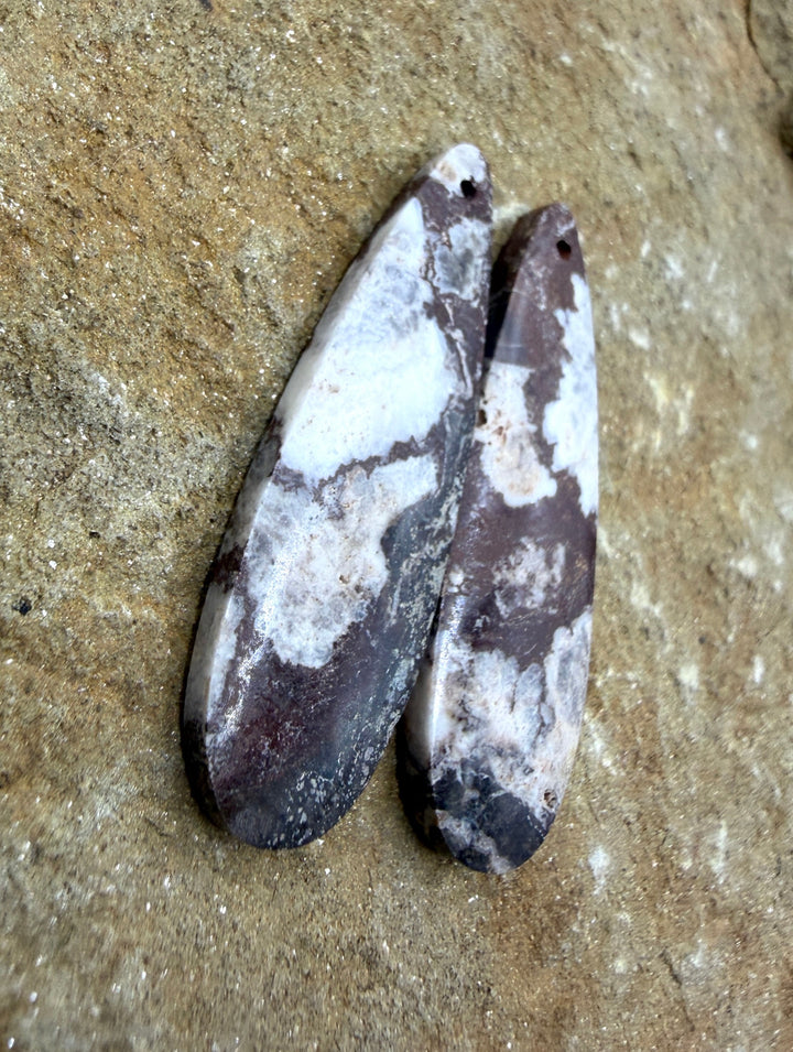 Arizona Wild Horse Matching Matching Earring Slab Bead Pair