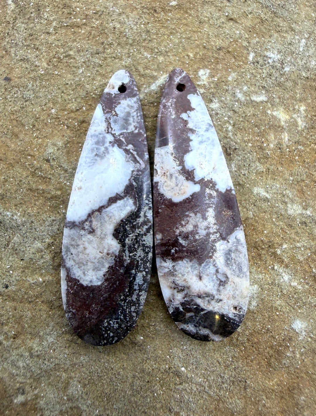 Arizona Wild Horse Matching Matching Earring Slab Bead Pair