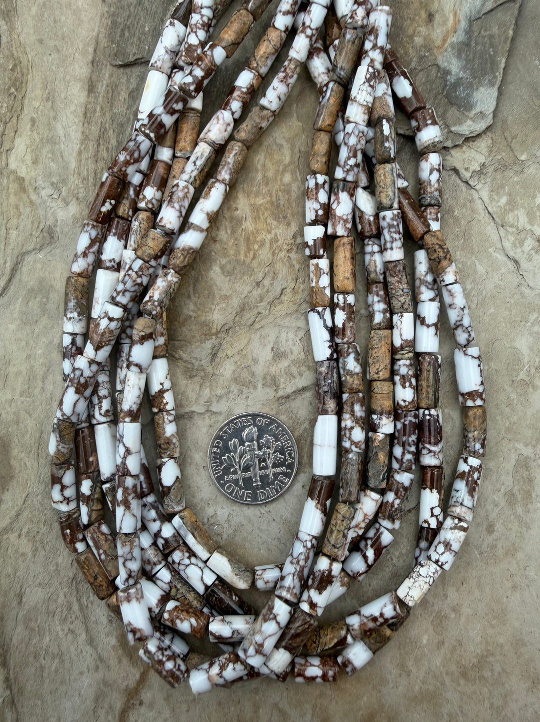 Arizona Wild Horse Tube Bead 4-10mm ONE 12 Inch