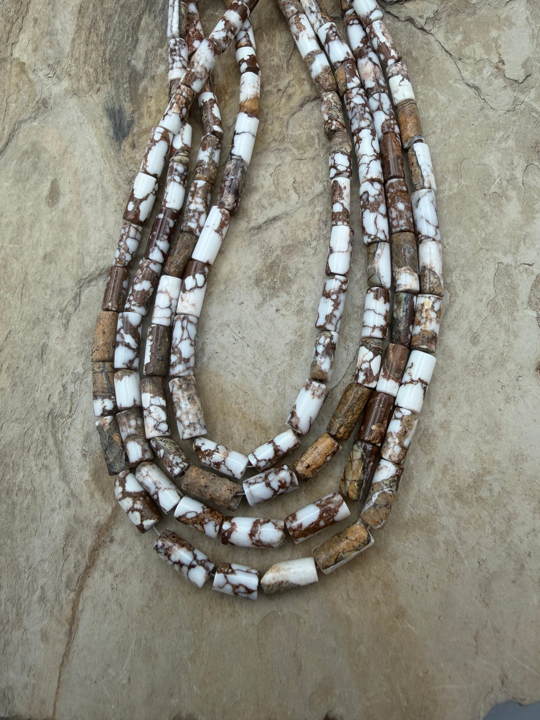 Arizona Wild Horse Tuber Beads 4x9mm ONE 12 Inch Strand