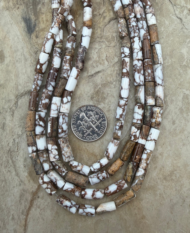 Arizona Wild Horse Tuber Beads 4x9mm ONE 12 Inch Strand