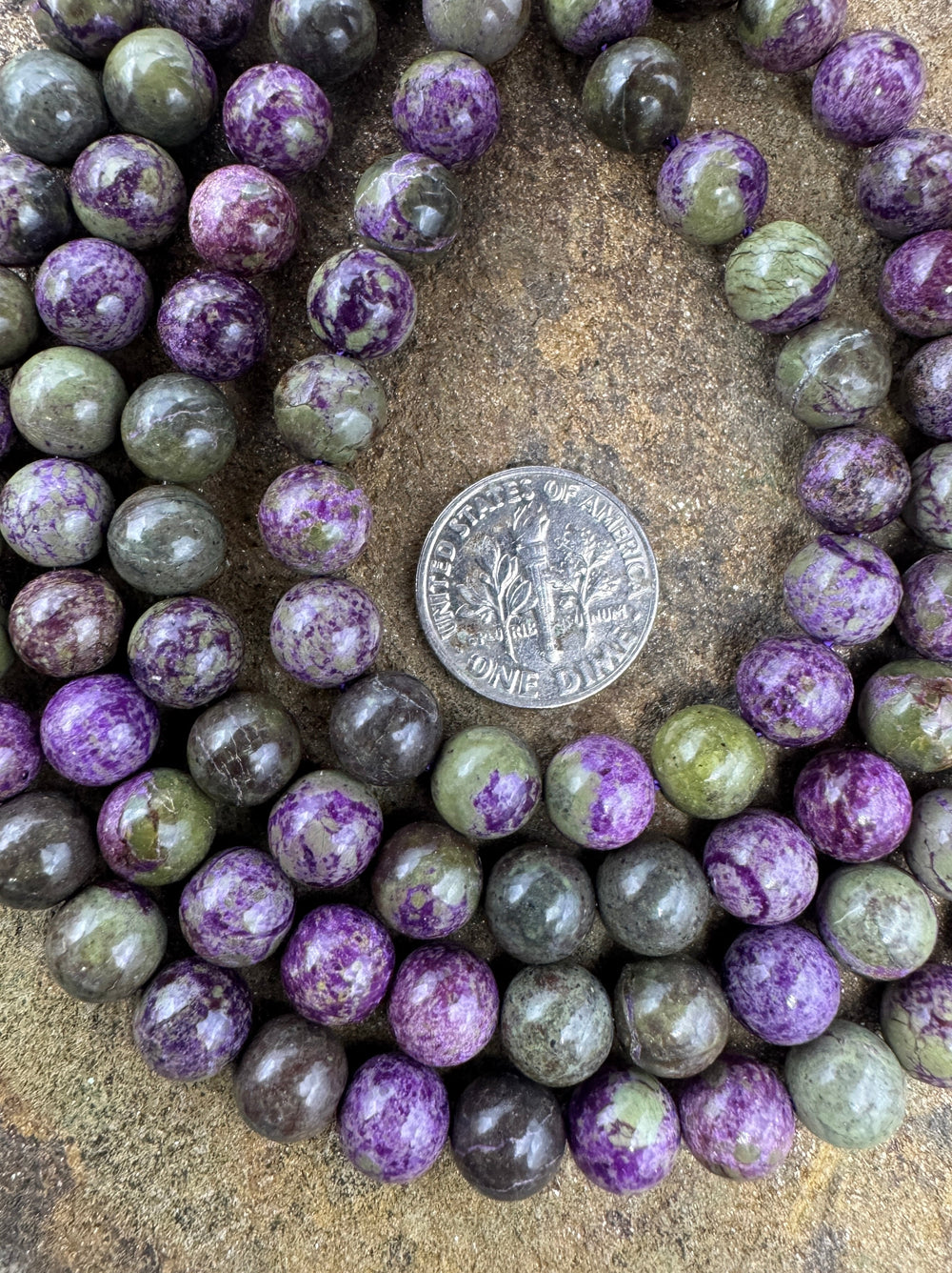 Atlantisite (Australia) 8mm Round Beads 8 Inch Strand