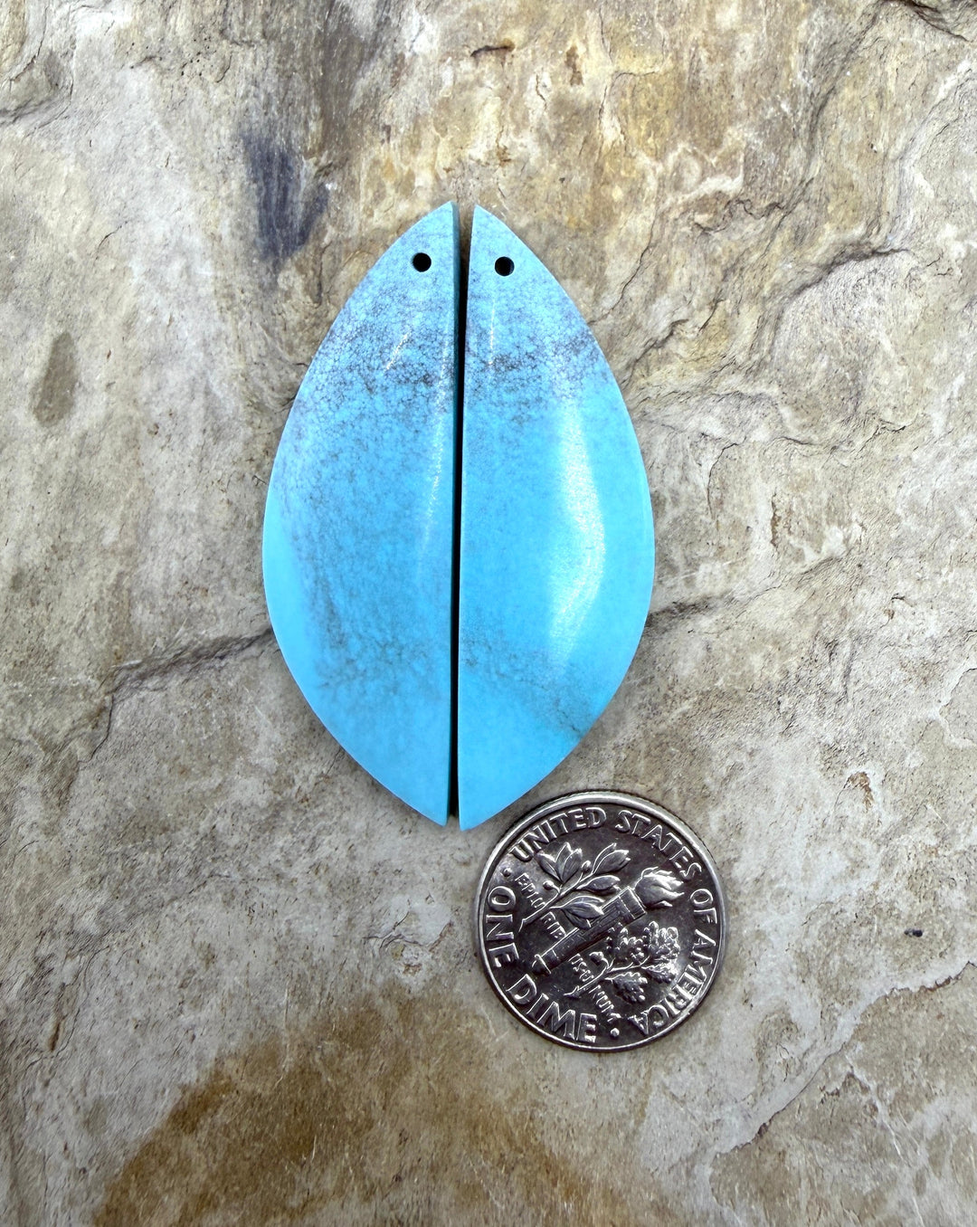 Baby Blue Kingman Turquoise (Arizona) Matching Earring Slab