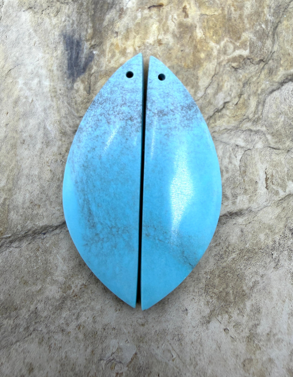 Baby Blue Kingman Turquoise (Arizona) Matching Earring Slab