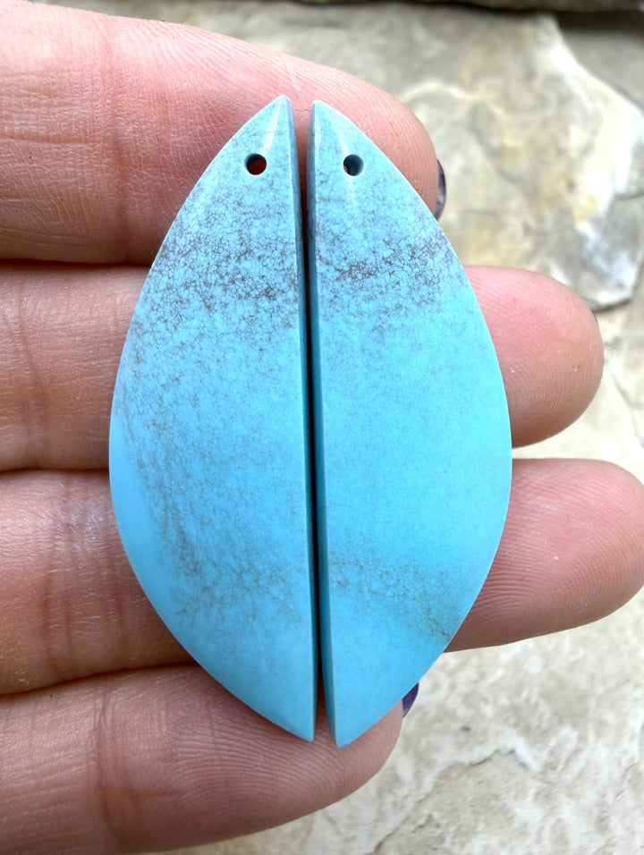 Baby Blue Kingman Turquoise (Arizona) Matching Earring Slab