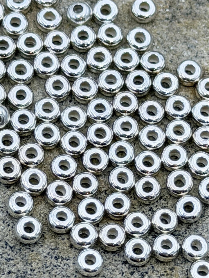 BARGAIN FRIDAY BUY Sterling Silver 3.5mm Donut Beads