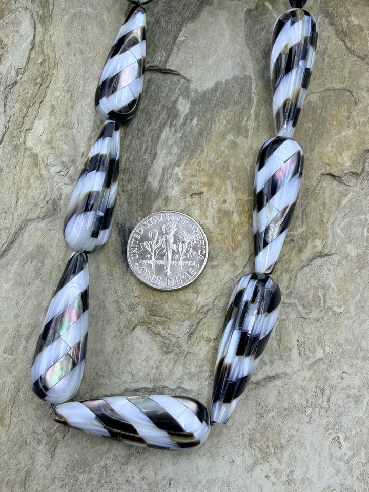 BARGAIN FRIDAY CLOSEOUT Black and White Mother of Pearl