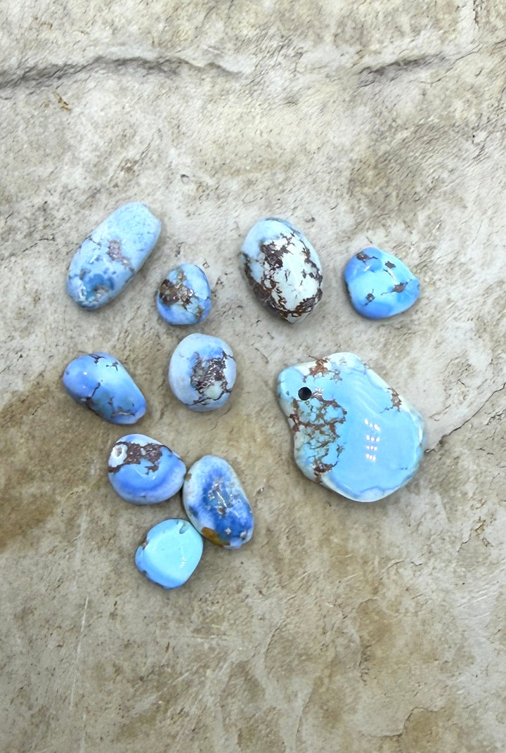 BARGAIN FRIDAY LOT of 10 Golden Hills Turquoise nugget