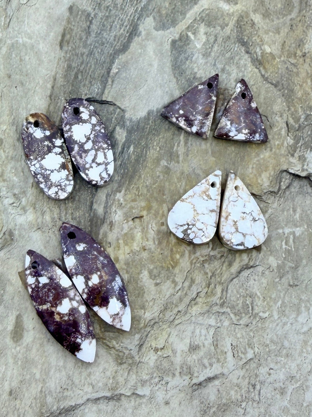 BARGAIN FRIDAY LOT of 4 Wild Horse Matching Earring Slab