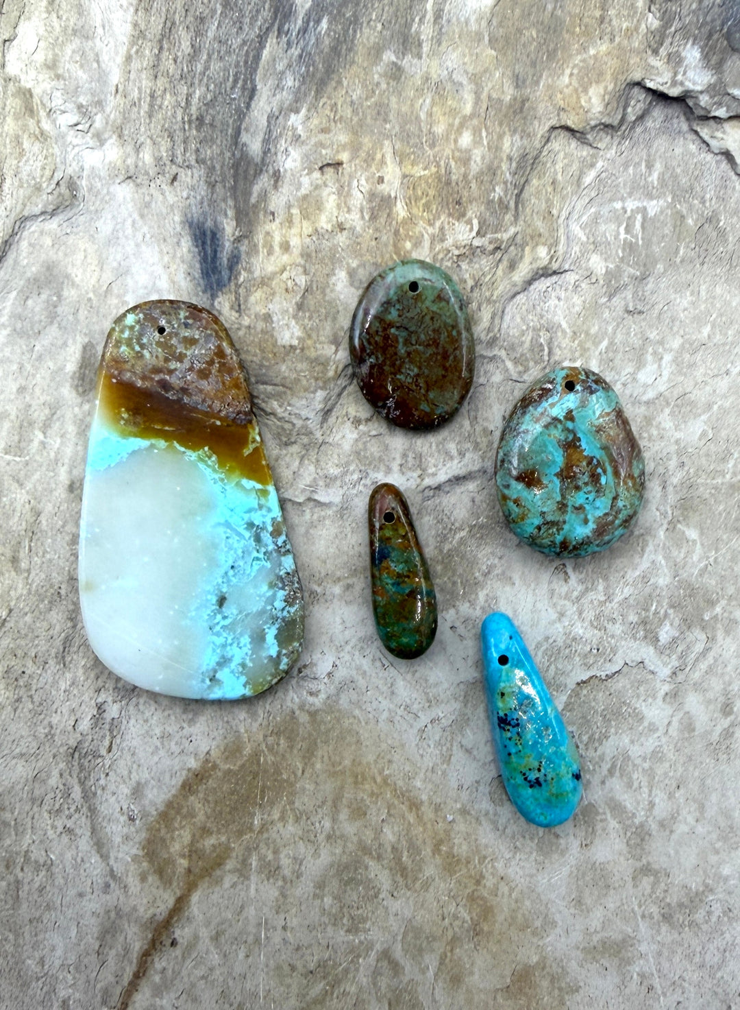 BARGAIN FRIDAY LOT of Kingman Turquoise Focal Beads