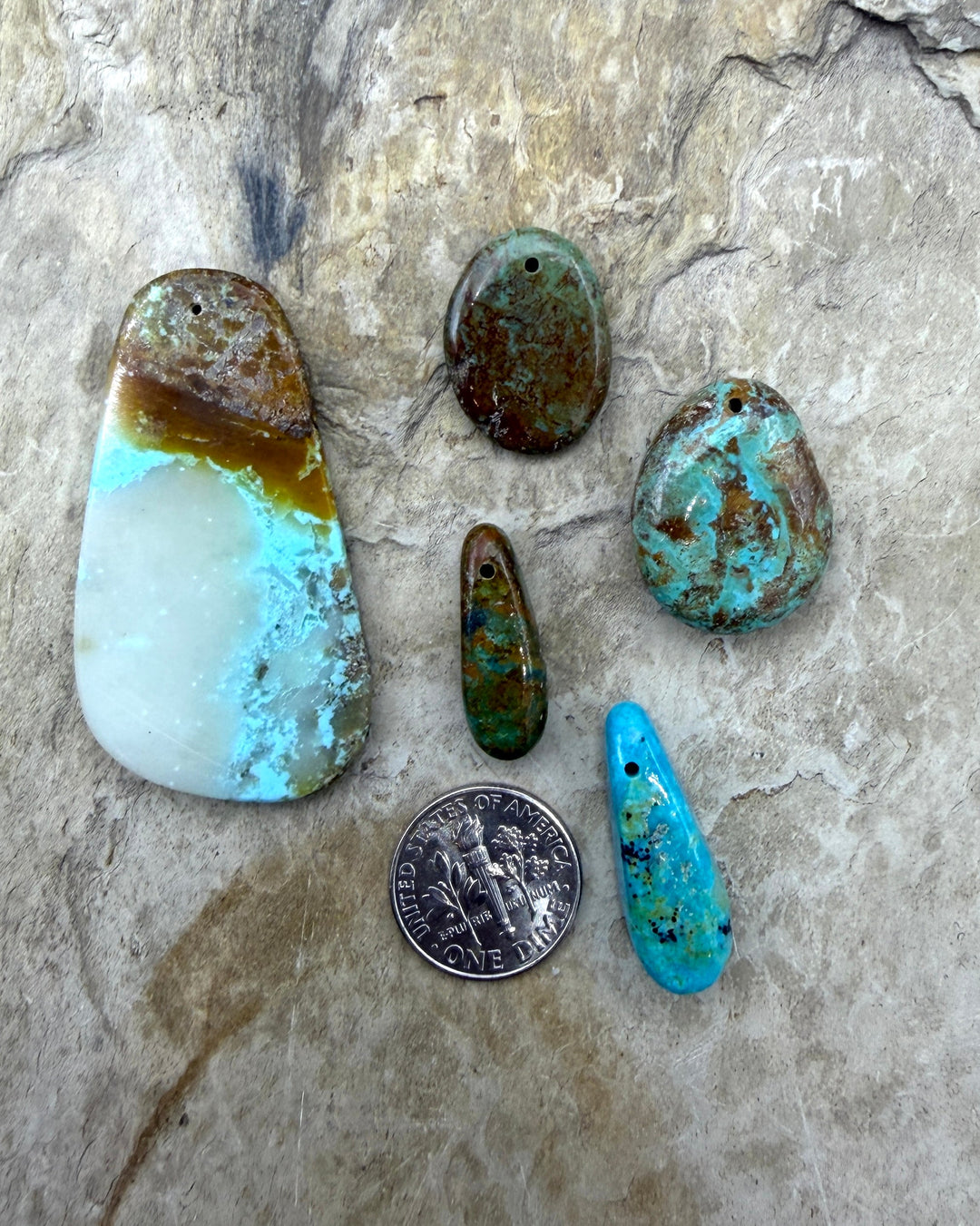 BARGAIN FRIDAY LOT of Kingman Turquoise Focal Beads