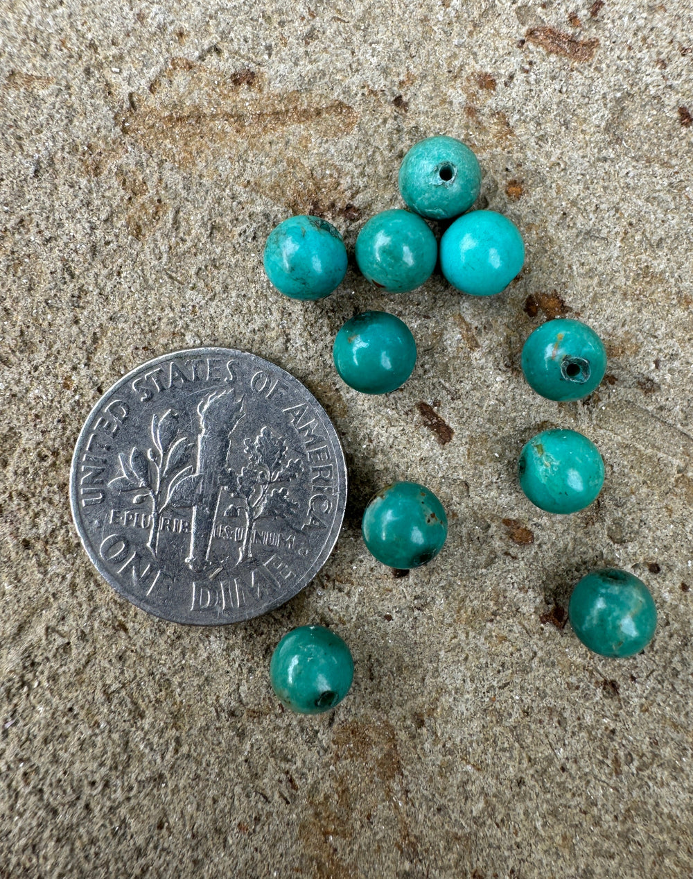 Beautiful Fox (Nevada) 5mm round Beads (Package of 10