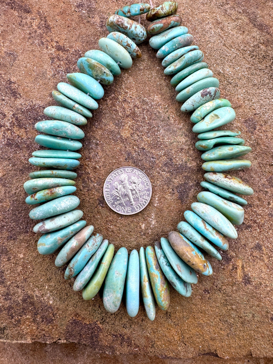 Beautiful Kingman Turquoise (Arizona) Graduated