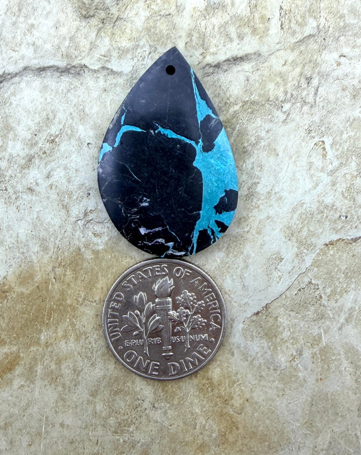 Black Jack’ Kingman Composite Block Focal Pendant 20X30mm