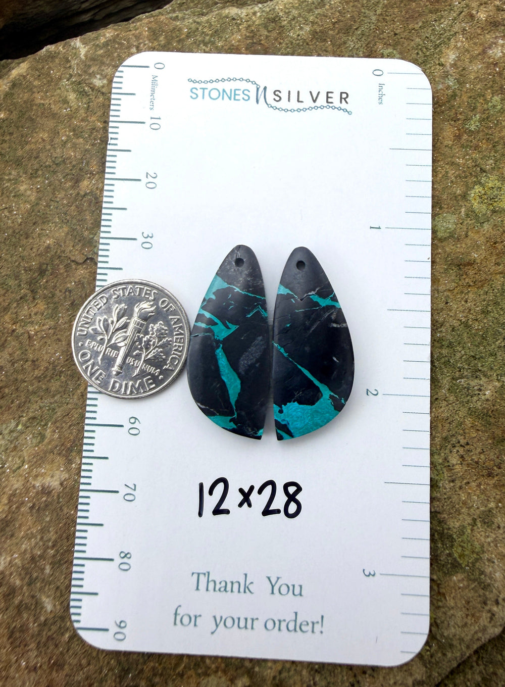 ’Black Jack’ Kingman Composite Block Matching Earring Bead