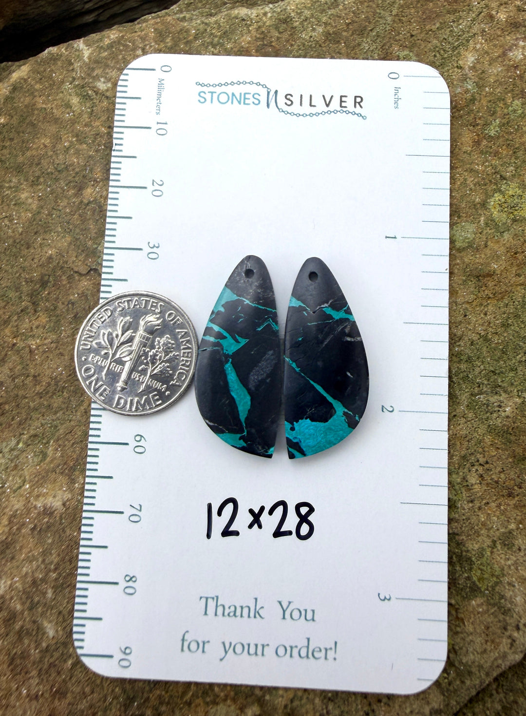 ’Black Jack’ Kingman Composite Block Matching Earring Bead