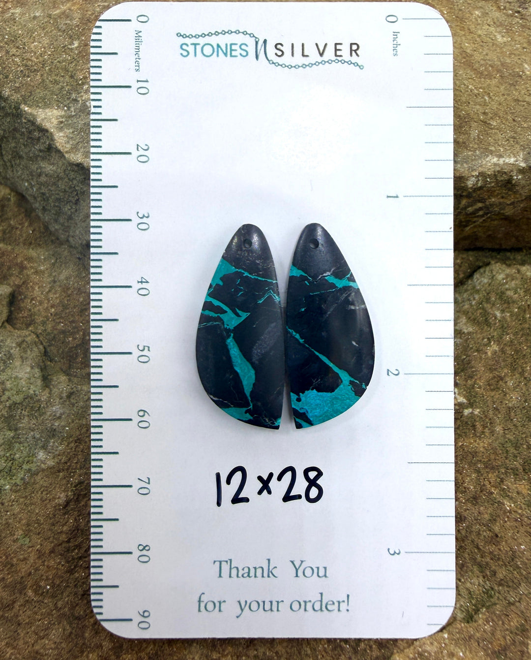 ’Black Jack’ Kingman Composite Block Matching Earring Bead