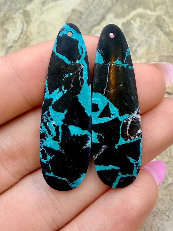 Black Jack’ Kingman Composite Block Matching Earring Bead