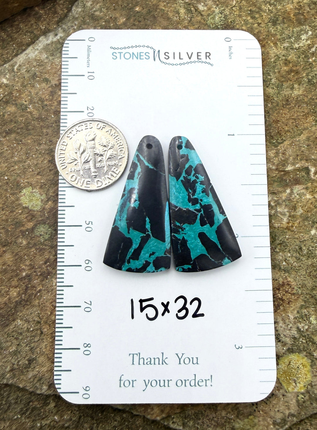 ’Black Jack’ Kingman Composite Block Matching Earring Bead